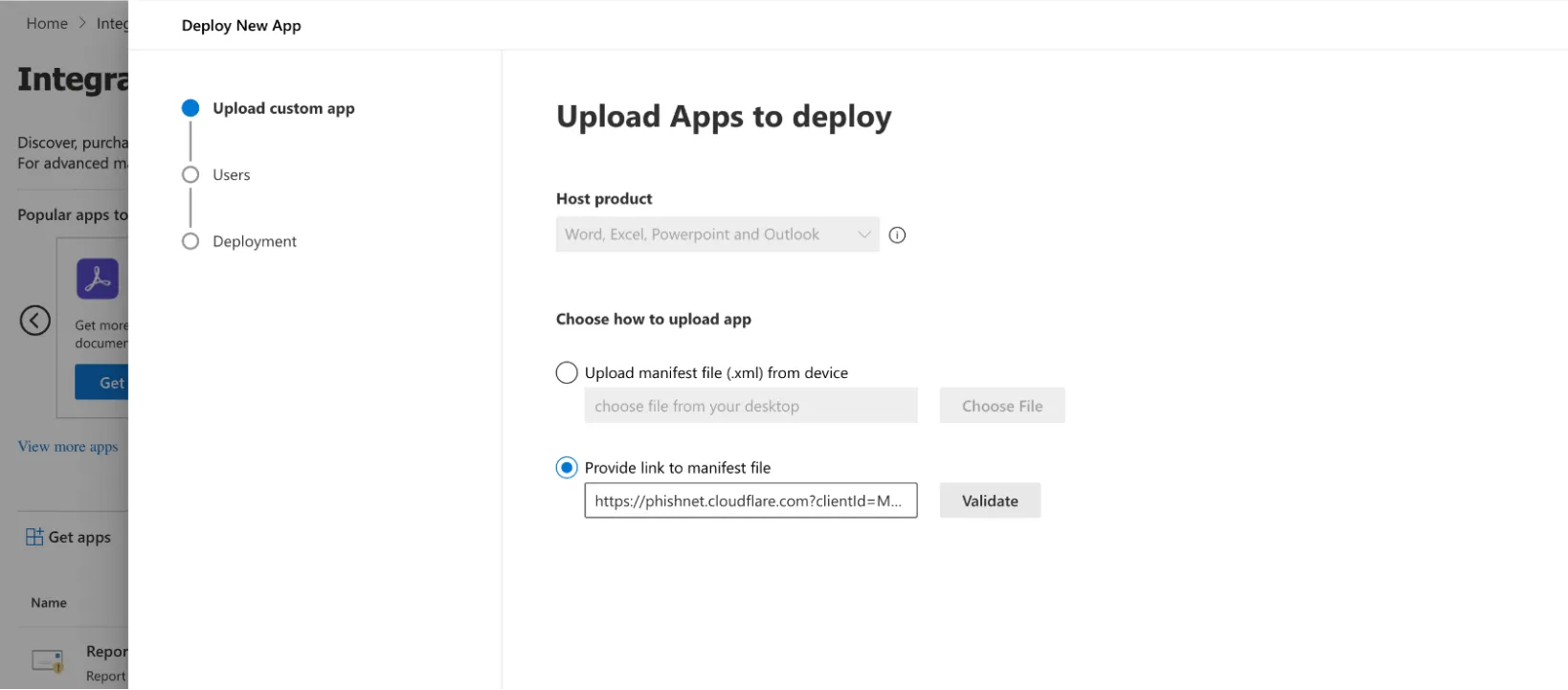 Paste the URL you have copied from Email security.