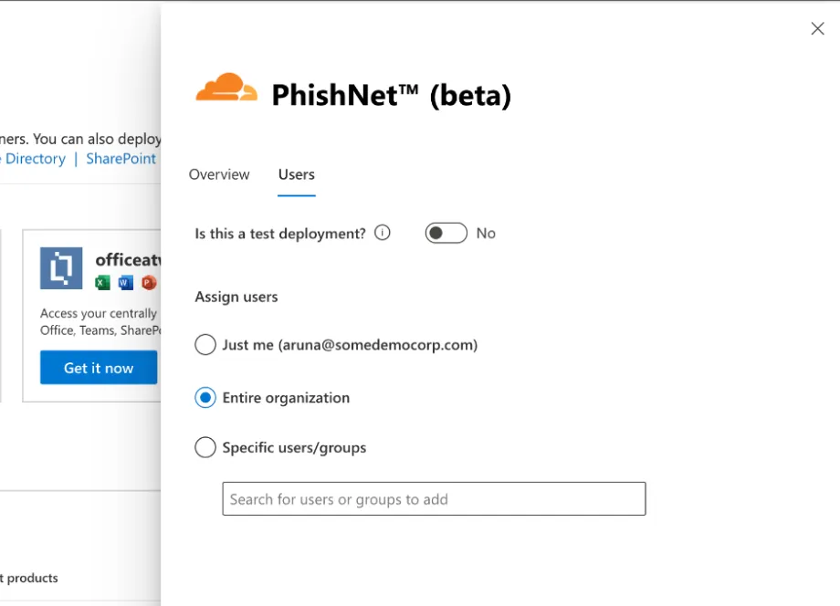 Paste the URL you have copied from Email security.